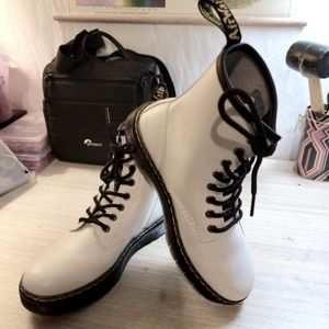 White Dr. Martens Boot